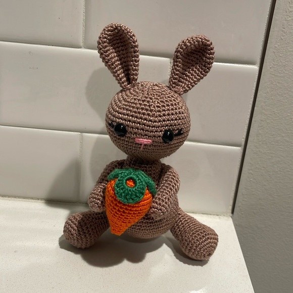 Hand Crafted Other - Handcrafted Spring Easter Bunny Rabbit Holiday Decor Amigurui Crochet